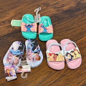 Stitch, Frozen and Disney Princess Kids Sandals - Size 5/6 NWT